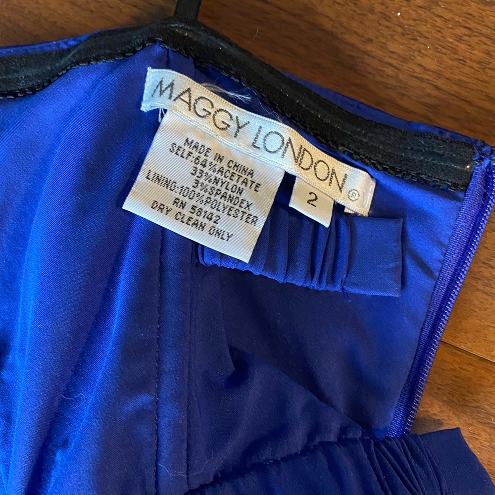 [Maggy London] Cobalt Blue Strapless Dress - Picture 4 of 6